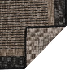 vidaXL Outdoor-Teppich Flachgewebe 140x200 cm Dunkelbraun