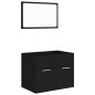 vidaXL 2-tlg. Badmöbel-Set Schwarz Holzwerkstoff vidaXL 2-tlg. Badmöbel-Set Schwarz Holzwerkstoff