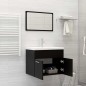 vidaXL 2-tlg. Badmöbel-Set Schwarz Holzwerkstoff vidaXL 2-tlg. Badmöbel-Set Schwarz Holzwerkstoff