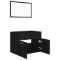 vidaXL 2-tlg. Badmöbel-Set Schwarz Holzwerkstoff vidaXL 2-tlg. Badmöbel-Set Schwarz Holzwerkstoff
