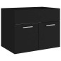 vidaXL 2-tlg. Badmöbel-Set Schwarz Holzwerkstoff vidaXL 2-tlg. Badmöbel-Set Schwarz Holzwerkstoff