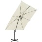 vidaXL Ampelschirm mit Aluminium-Mast 300x300 cm Sandweiß vidaXL Ampelschirm mit Aluminium-Mast 300x300 cm Sandweiß