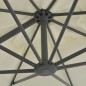 vidaXL Ampelschirm mit Aluminium-Mast 300x300 cm Sandweiß vidaXL Ampelschirm mit Aluminium-Mast 300x300 cm Sandweiß