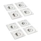 Deckel für GN 1/6 Behälter 8 Stk. Edelstahl Deckel für GN 1/6 Behälter 8 Stk. Edelstahl