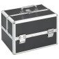 vidaXL Kosmetikkoffer 22x30x21 cm Schwarz Aluminium vidaXL Kosmetikkoffer 22x30x21 cm Schwarz Aluminium