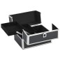 vidaXL Kosmetikkoffer 22x30x21 cm Schwarz Aluminium vidaXL Kosmetikkoffer 22x30x21 cm Schwarz Aluminium