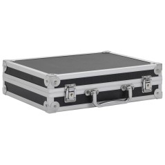 vidaXL Waffenkoffer Aluminium ABS Schwarz