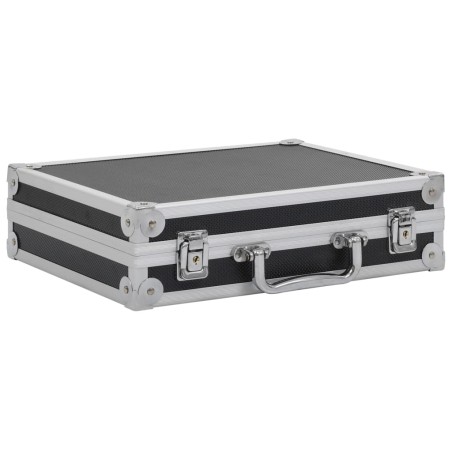 vidaXL Waffenkoffer Aluminium ABS Schwarz