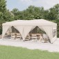 vidaXL Partyzelt Faltbar mit Seitenwänden Creme 3x6 m vidaXL Partyzelt Faltbar mit Seitenwänden Creme 3x6 m