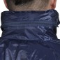 Blaue Regenbekleidung für Männer 2-teilig mit Kapuze Größe XL Blaue Regenbekleidung für Männer 2-teilig mit Kapuze Größe XL