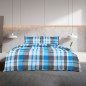 vidaXL Bettwäsche-Set Blau und Grau 200x200 cm Baumwolle vidaXL Bettwäsche-Set Blau und Grau 200x200 cm Baumwolle