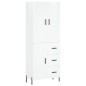 Highboard Hochglanz-Weiß 69,5x34x180 cm Holzwerkstoff Highboard Hochglanz-Weiß 69,5x34x180 cm Holzwerkstoff