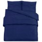 vidaXL Bettwäsche-Set Marineblau 140x200 cm Baumwolle vidaXL Bettwäsche-Set Marineblau 140x200 cm Baumwolle
