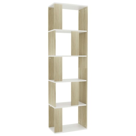 vidaXL Bücherregal/Raumteiler Weiß Sonoma-Eiche 45x24x159 cm