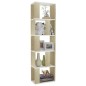vidaXL Bücherregal/Raumteiler Weiß Sonoma-Eiche 45x24x159 cm vidaXL Bücherregal/Raumteiler Weiß Sonoma-Eiche 45x24x159 cm