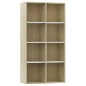 vidaXL Bücherregal/Sideboard Weiß Sonoma-Eiche 66×30×130 cm vidaXL Bücherregal/Sideboard Weiß Sonoma-Eiche 66×30×130 cm