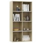 vidaXL Bücherregal/Sideboard Weiß Sonoma-Eiche 66×30×130 cm vidaXL Bücherregal/Sideboard Weiß Sonoma-Eiche 66×30×130 cm
