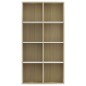 vidaXL Bücherregal/Sideboard Weiß Sonoma-Eiche 66×30×130 cm vidaXL Bücherregal/Sideboard Weiß Sonoma-Eiche 66×30×130 cm