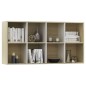 vidaXL Bücherregal/Sideboard Weiß Sonoma-Eiche 66×30×130 cm vidaXL Bücherregal/Sideboard Weiß Sonoma-Eiche 66×30×130 cm
