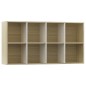vidaXL Bücherregal/Sideboard Weiß Sonoma-Eiche 66×30×130 cm vidaXL Bücherregal/Sideboard Weiß Sonoma-Eiche 66×30×130 cm