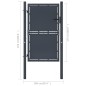 vidaXL Gartentor Stahl 100×175 cm Anthrazit vidaXL Gartentor Stahl 100×175 cm Anthrazit