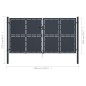 vidaXL Gartentor Stahl 300×200 cm Anthrazit vidaXL Gartentor Stahl 300×200 cm Anthrazit
