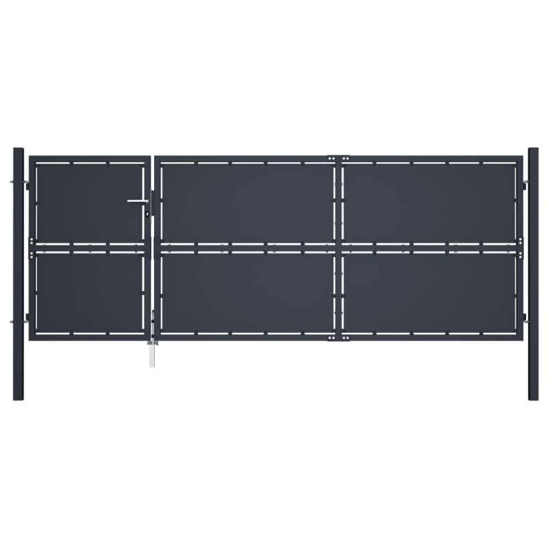 vidaXL Gartentor Stahl 350 x 125 cm Anthrazit vidaXL Gartentor Stahl 350 x 125 cm Anthrazit