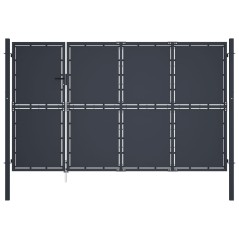vidaXL Gartentor Stahl 350 x 200 cm Anthrazit