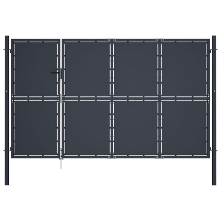 vidaXL Gartentor Stahl 350 x 200 cm Anthrazit