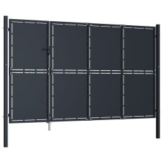 vidaXL Gartentor Stahl 350 x 200 cm Anthrazit