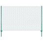 vidaXL Maschendrahtzaun mit Pfosten Stahl 25 x 1,5 m Grün vidaXL Maschendrahtzaun mit Pfosten Stahl 25 x 1,5 m Grün