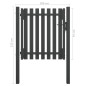vidaXL Gartentor Stahl 1x1,25 m Anthrazit vidaXL Gartentor Stahl 1x1,25 m Anthrazit