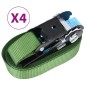 vidaXL Ratschen-Spanngurte 4 Stk. 800 daN 6 m Grün vidaXL Ratschen-Spanngurte 4 Stk. 800 daN 6 m Grün