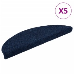 vidaXL Selbstklebende Treppenmatten 5 Stk. Marineblau 56x17x3 cm 