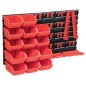 vidaXL 39-tlg. Behälter-Set für Kleinteile mit Wandplatten Rot Schwarz vidaXL 39-tlg. Behälter-Set für Kleinteile mit Wandplatten Rot Schwarz