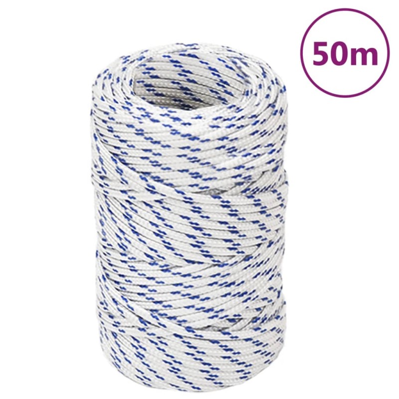 vidaXL Bootsseil Weiß 2 mm 50 m Polypropylen vidaXL Bootsseil Weiß 2 mm 50 m Polypropylen