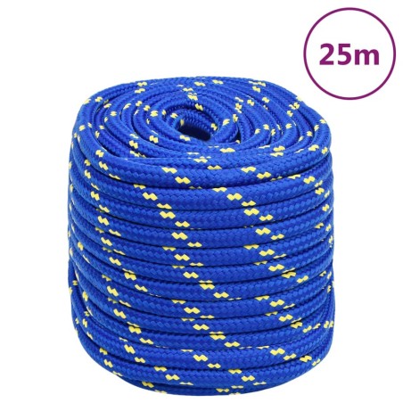 vidaXL Bootsseil Blau 18 mm 25 m Polypropylen