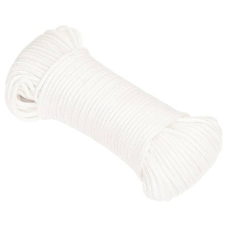vidaXL Bootsseil Weiß 4 mm 50 m Polypropylen