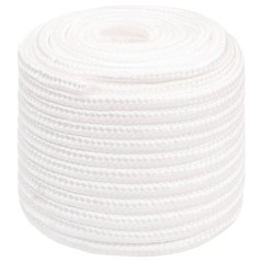 vidaXL Bootsseil Weiß 18 mm 50 m Polypropylen