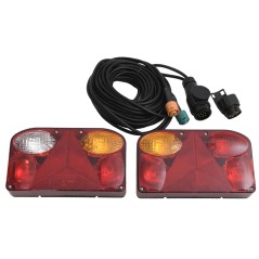 vidaXL Anhängerleuchten 2 Stk. Rot 23x6x13 cm 12V Klassisch
