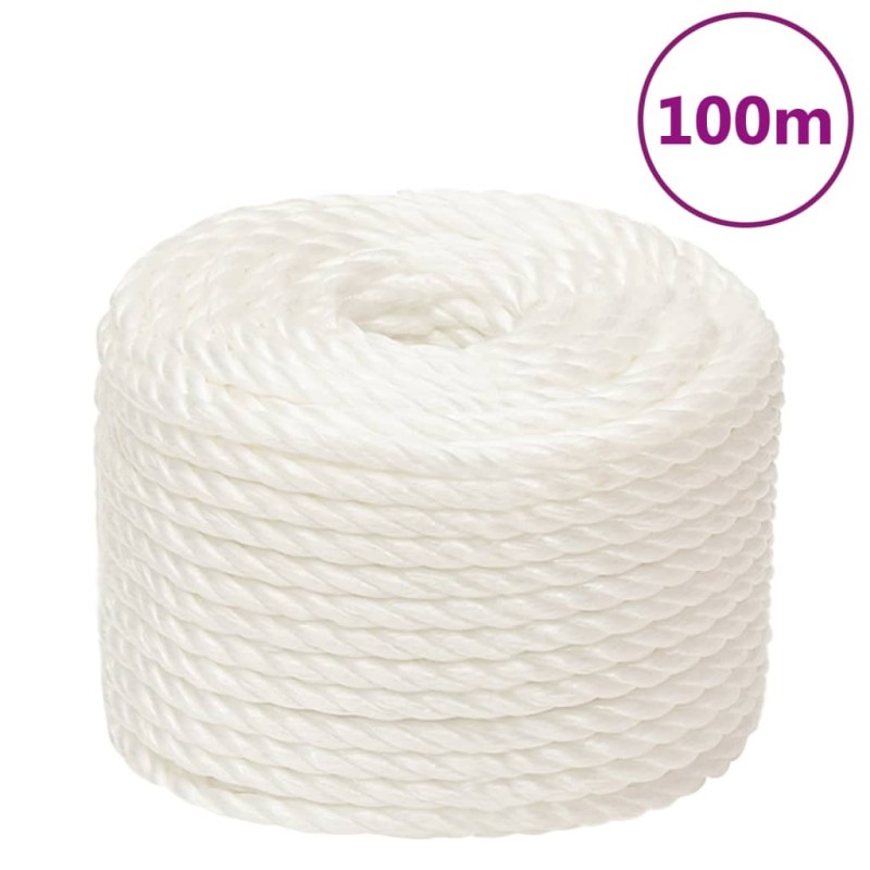 vidaXL Arbeitsseil Weiß 12 mm 100 m Polypropylen vidaXL Arbeitsseil Weiß 12 mm 100 m Polypropylen