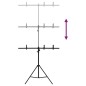 vidaXL Hintergrundständer T-Form Schwarz 91x60x(70-200) cm vidaXL Hintergrundständer T-Form Schwarz 91x60x(70-200) cm