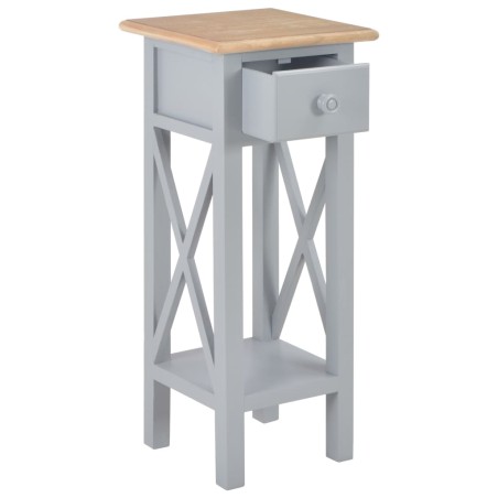 vidaXL Beistelltisch Grau 27 x 27 x 65,5 cm Holz