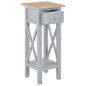 vidaXL Beistelltisch Grau 27 x 27 x 65,5 cm Holz vidaXL Beistelltisch Grau 27 x 27 x 65,5 cm Holz