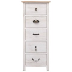 vidaXL Beistellschrank 35x25x87 cm Massivholz Paulownia