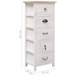 vidaXL Beistellschrank 35x25x87 cm Massivholz Paulownia vidaXL Beistellschrank 35x25x87 cm Massivholz Paulownia