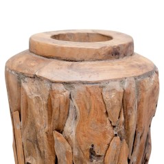 vidaXL Deko-Vase 40 x 60 cm Massivholz Teak