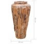 vidaXL Deko-Vase 40 x 60 cm Massivholz Teak vidaXL Deko-Vase 40 x 60 cm Massivholz Teak