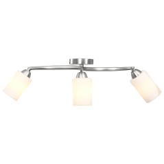 vidaXL Deckenleuchte mit Keramik-Lampenschirmen für 3 E14 Glühlampen