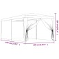 vidaXL Partyzelt mit 6 Mesh-Seitenwänden Anthrazit 3x6 m HDPE vidaXL Partyzelt mit 6 Mesh-Seitenwänden Anthrazit 3x6 m HDPE